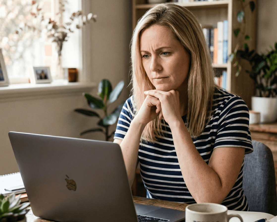 Business owner reviewing their BAS on a laptop