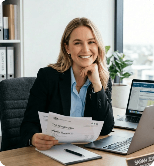 Registered BAS tax agent reviewing a business activity statement
